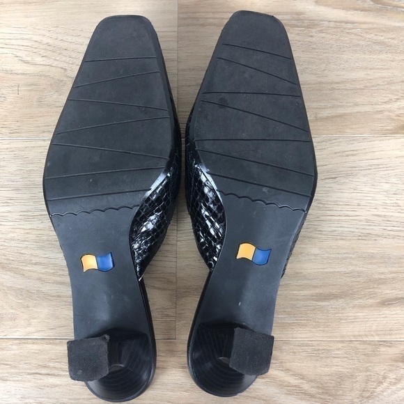 Blk Faux Snakeskin Mule Cloudwalker Sz 8.5W - Picture 3 of 8